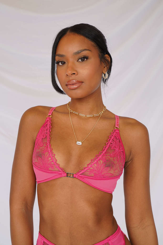 Buy Embroidery Without Steel Ring Rose Language Relief Drawing Bras Small  Chest Gathered Adjustment of Collateral Milk Underweargir Bright red Cup  Size 75A at